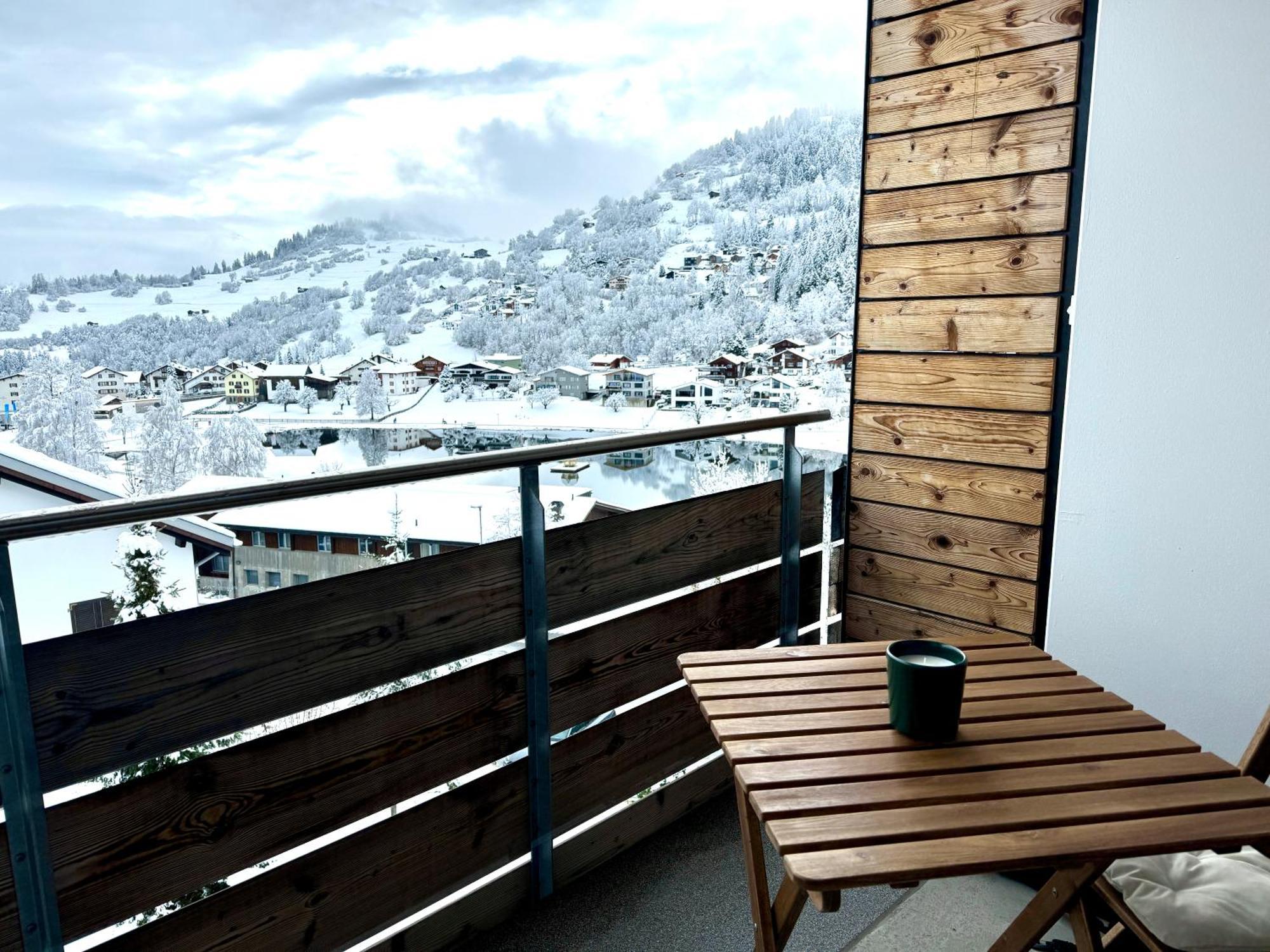 Studio Mit See- Und Bergblick Laax Εξωτερικό φωτογραφία